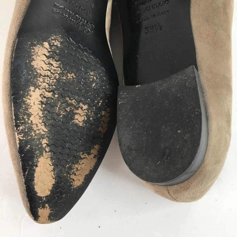 Carel Paris Mouse Tan Suede Leather Flats Size 39.5